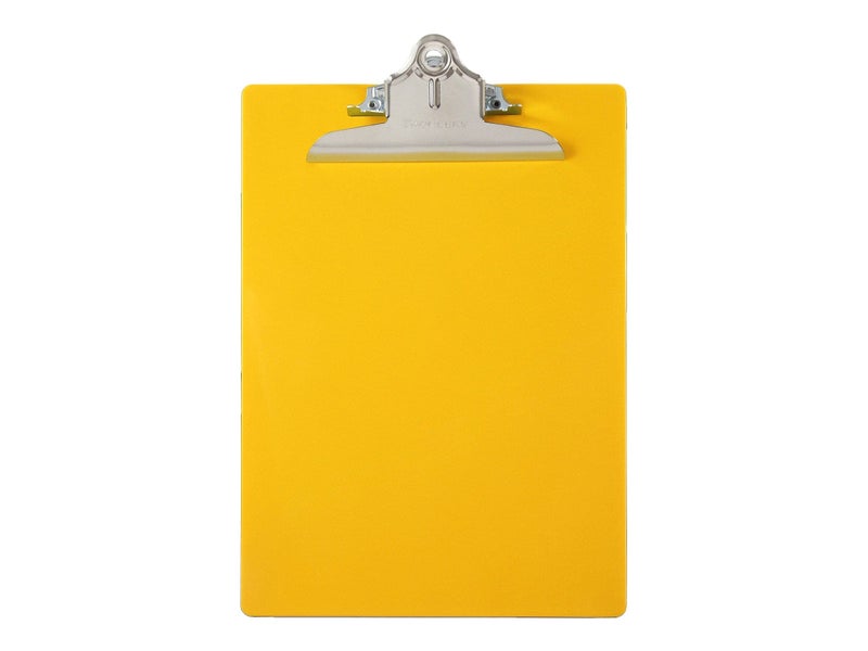 Saunders 21605 Recycled Plastic Clipboard w/Ruler Edge, 1" Clip Cap, 8 1/2 x 12 Sheets, Yellow - Image 2